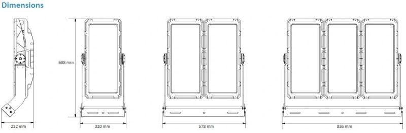 280W High Mast Square LED Light