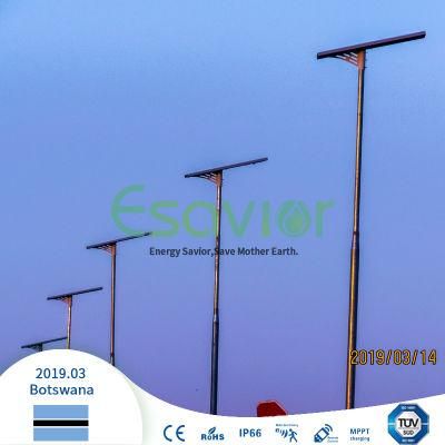 Esavior 60W Integrated All in One LED Solar Street Light with LiFePO4 Lithium Battery