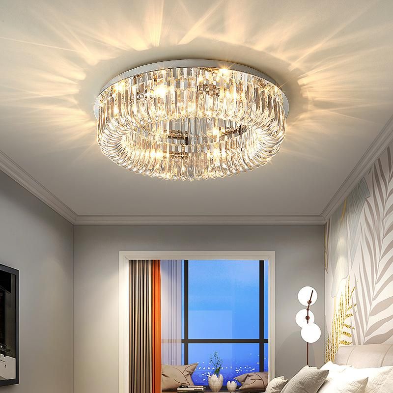 Post-Modern Crystal Chandelier European Creative Living Room Luxury Minimalist Bedroom Pendant Light