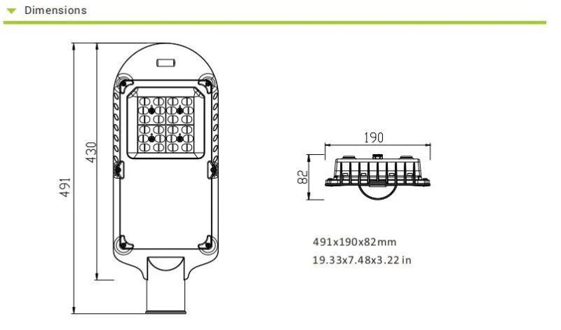 SMD 3030 Chip Brand Roadway Lighting High-Quality Light Source 20W Street Light