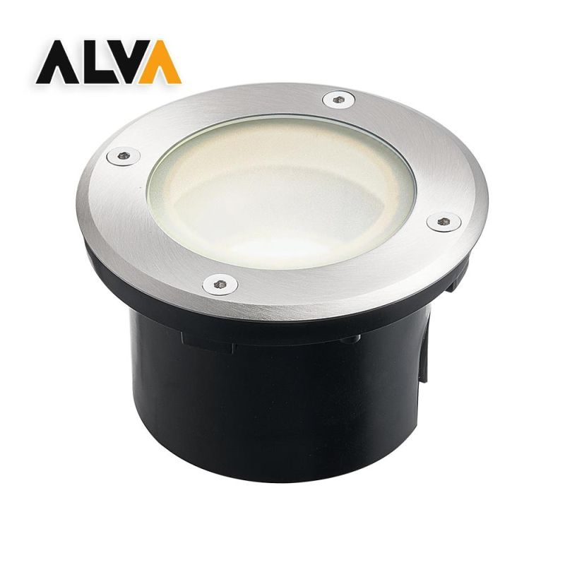 IP67 Inground Light 110mm 304 or 316 S. S. Frame Aluminium Body with GU10 Socket for Max 50W LED Bulbs