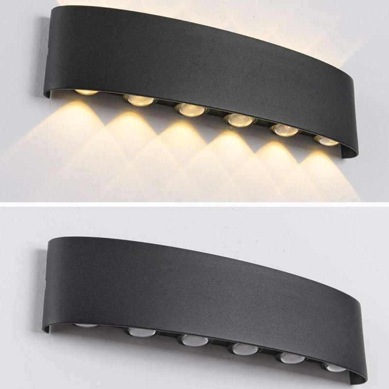 LED Wall Light Aluminum Decoration Interior Lighting up and Down Waterproof Wall Light Outdoor Garden Wall Lamp