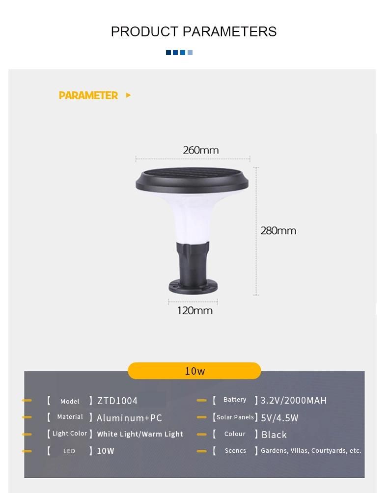 Outdoor Decorative Lantern Stone Gate Bottom Bollard Yard Lawn Solar Pillar Light Solar Lights