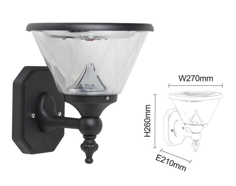 3W Exterior Home Bargains Waterproof Outdoor Solar LED Wall Light