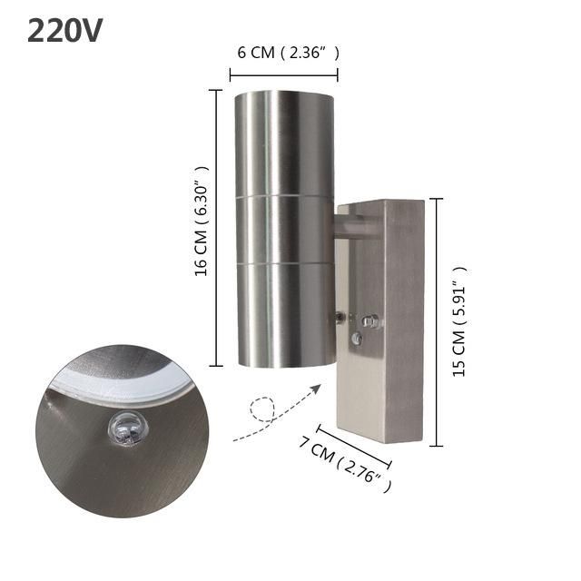 Outdoor IP54 Garden up Down Wall Light Dusk Till Dust to Dawn Outdoor Light (WH-HR-36)