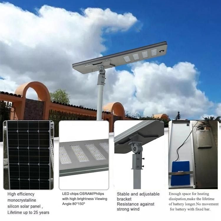 2020 New Arrival 12-200watts All in One Solar LED Street Lighting Luminaire