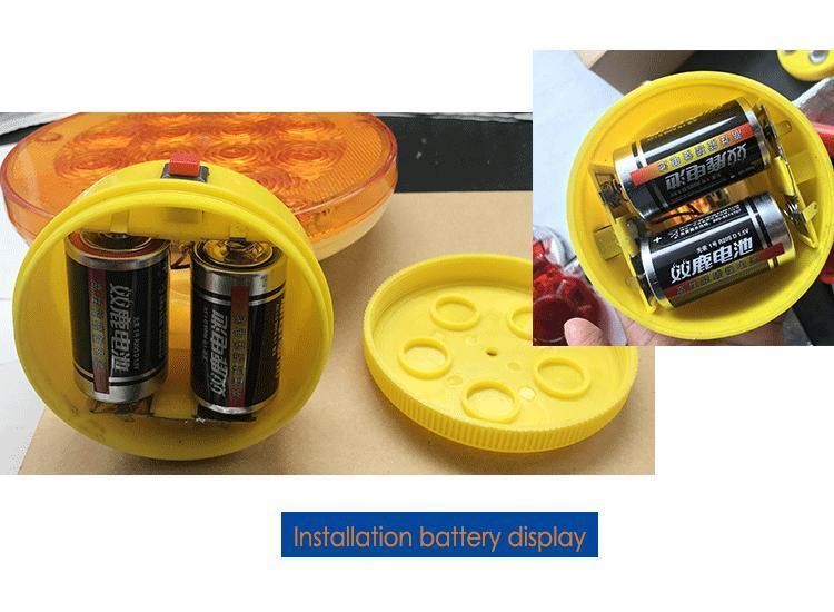 Amber Red Lamp Obstruction Traffic Solar LED Warning Light / Solar Flashing Light