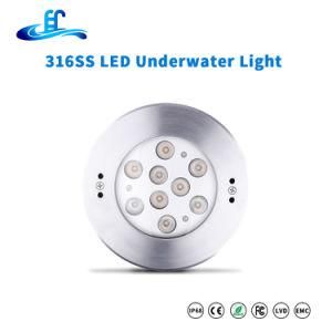 27W IP68 316ss DC12V High Power Recessed LED Underwater Light with Edison LED Chip