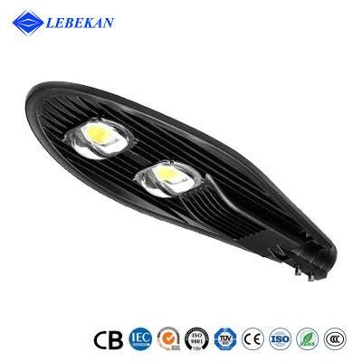 Lebekan Aluminum Epistar IP65 IP66 3000K-5000K 50W 100W High Power COB LED Street Light for Outdoor Square Main Road Lighting