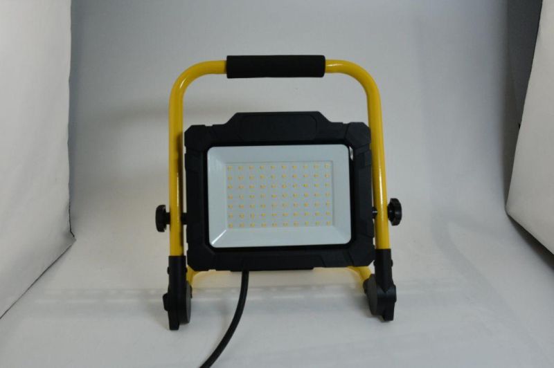 Chinese Floodlight Manufacturer LED Floodlight 50W Portable Rechargeable Cordless LED Work Light Floodlight IP65 Waterproof Emergency Flood Light with Foldable