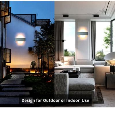 Household Hotel Corridor Garden Waterproof Die Casting Aluminium Acrylic up and Down Outdoor LED Wall Sconce Lighting