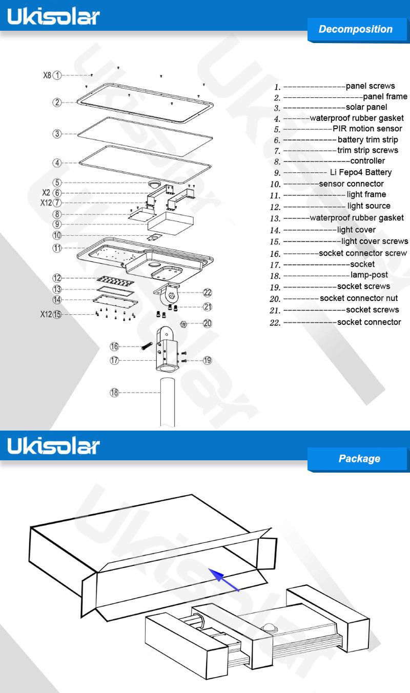 2021 All-in-One Integrated Solar Outdoor LED Motion Sensor Street Light