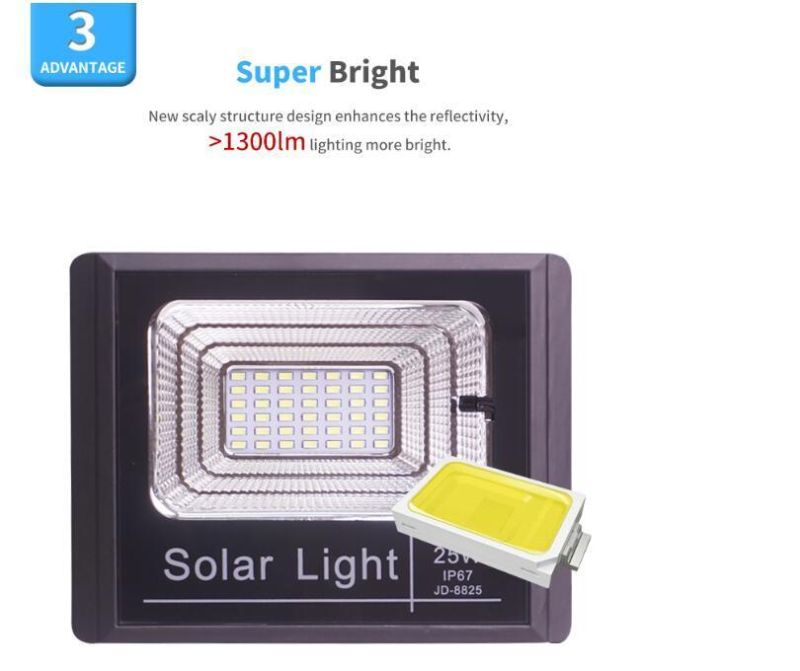 300W Rechargeable Solar Flood Lights with Solar Panel Remote Control Waterproof Street Lights 300W Garden Lights