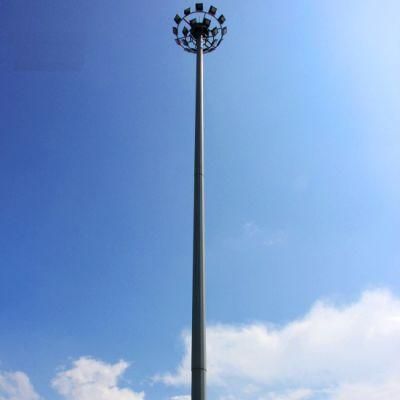 Ala Newest 15m \25m\30m\35m LED Steel High Mast Light Pole with Raising and Lowering Device