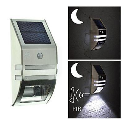 LED Solar Powered Wall Lanscape Light Waterproof Garden Path Fence Yard Lamp