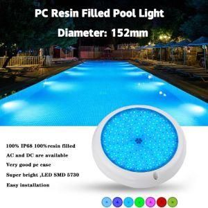 12V AC Warm White PC Mini Flat Resin Filled LED Pool Light