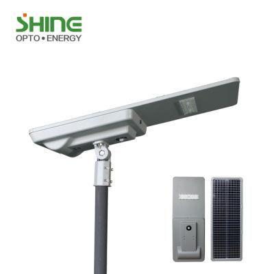 Motion Sensor All in One Solar Powered Street Light Commercial Super Bright Waterproof IP66 Area Security Lamp for Garden