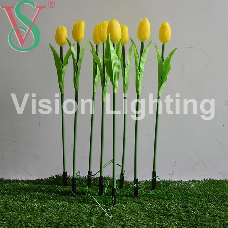 Outdoor Garden Use LED Christmas Decoration Tulip Flower Light