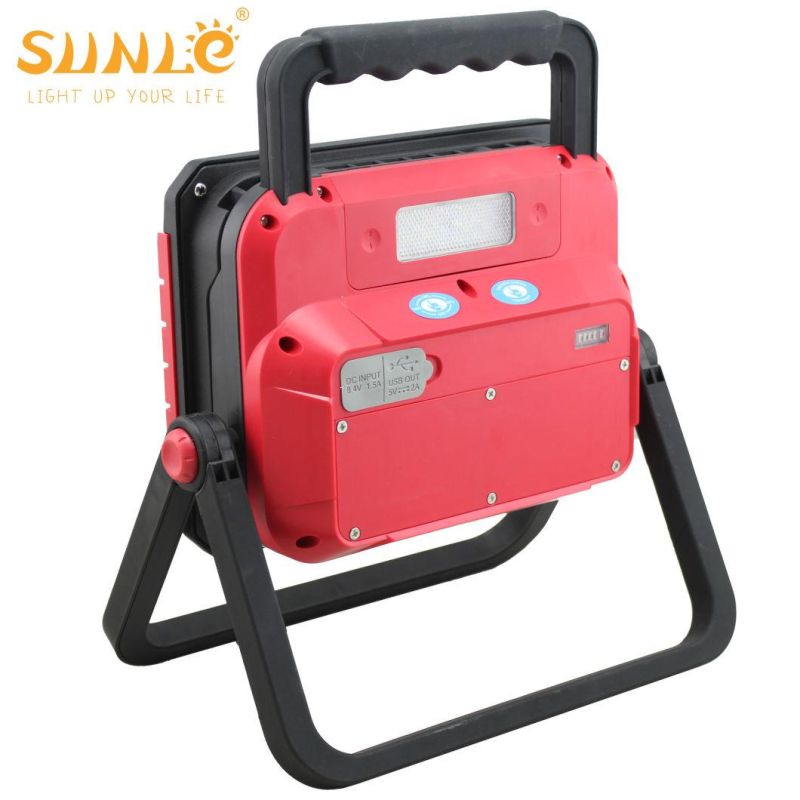 50W Small Portable LED Flood Light with Warning Flashing Camping Floodlight