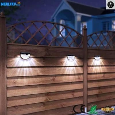 Backyard Brightest Fence Mounted Warm White Solar Fence Cap Light for Garden