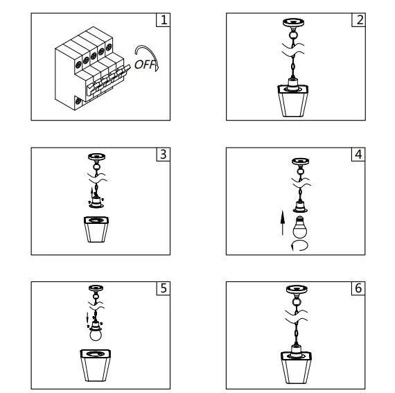Garden Post Garden Light Chandelier LED E27 LED Outdoor Light Park Garden Lamp