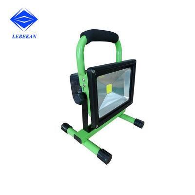 IP65 White Blue Red Warning Flash Lighting 50W Portable Rechargeable Emergency LED Flood Light