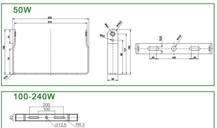 IP66 Waterproof Rating 20-400W New Ultra-Thin LED Flood Light