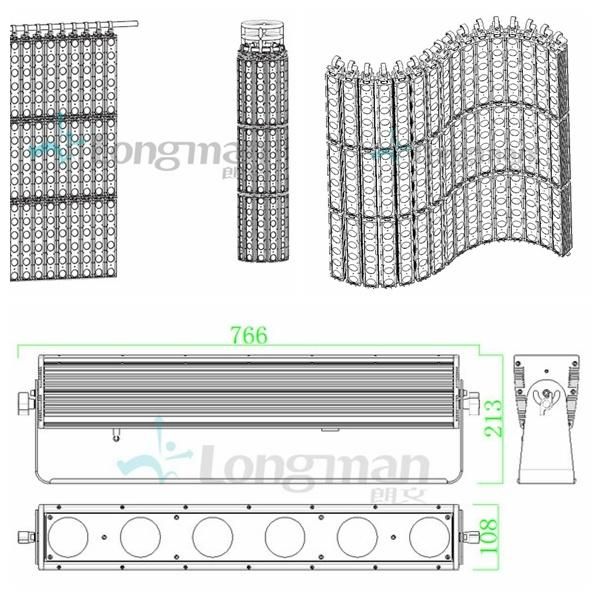 Outdoor LED Blinder 6*25W Rgbaw LED Wall Washer for Stage