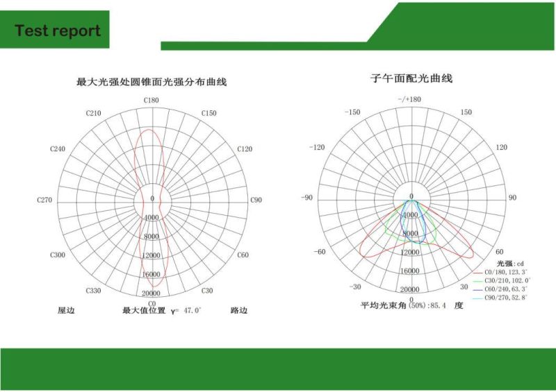 100lm/W 110lm/W AC85-265V 3 Years Warranty 100W LED Road Lighting