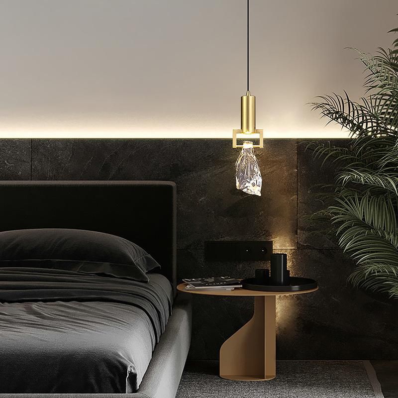 2022 Modern Luxury Single Head Bed Bar Table Exhibition Hall Hotel Chandelier