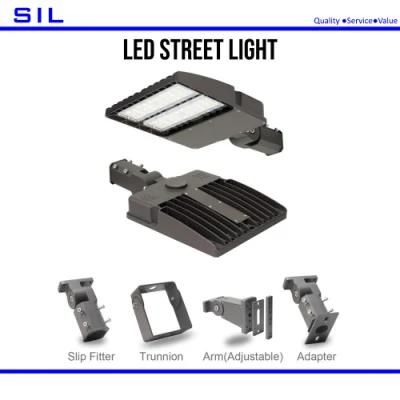 100W LED Parking Lot Lights, Dusk to Dawn Photocell LED Street Lights 2700K-6000K Shoebox Pole Lights