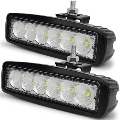 1700lm SUV Car Truck Work 6 LED Beam Aluminum Bar 18W Flood Light