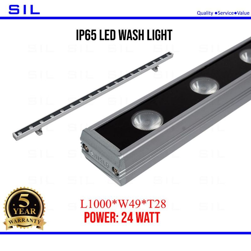 LED Wash Spot Light RGBW DMX512 Multi-Color Outdoor Garden Bridge Building Flood Lamp IP65 Linear Wash Stage LED Landscape Light