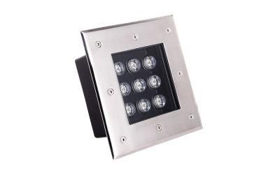 Outdoor IP68 Waterproof Commercial Stainless Steel 9W LED RGB Underground Light