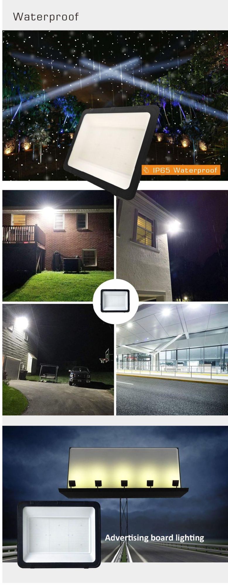 High Power 500W Floodlights LED Warterproof LED Floodlight for Farm Stadium Warehouse