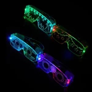 2020 New Year LED Eyeglasses Light up Eyeglasses Flashing Glasses Party for Christmas Party