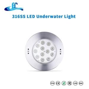 36W IP68 316ss DC12V High Power Recessed LED Lamp with Edison LED Chip