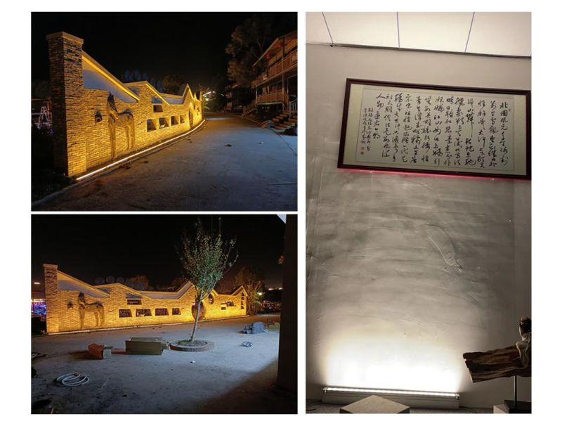 Tianshuiwan Resort in Hubei Province Outdoor Recessed Linear Wallwasher Light RGBW 12W Inground Light