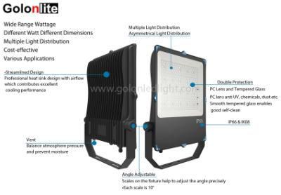 Ce High Quality 150W 200W LED Light for Tennis Court