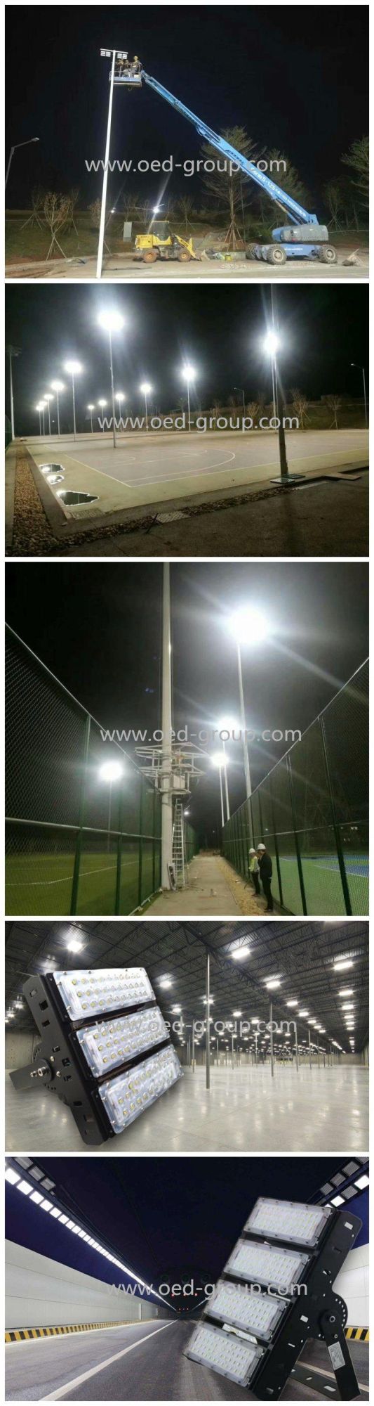 IP65 Aluminum 800W High Bay Outdoor Tunnel Lighting Module LED Flood Light Shenzhen Factory