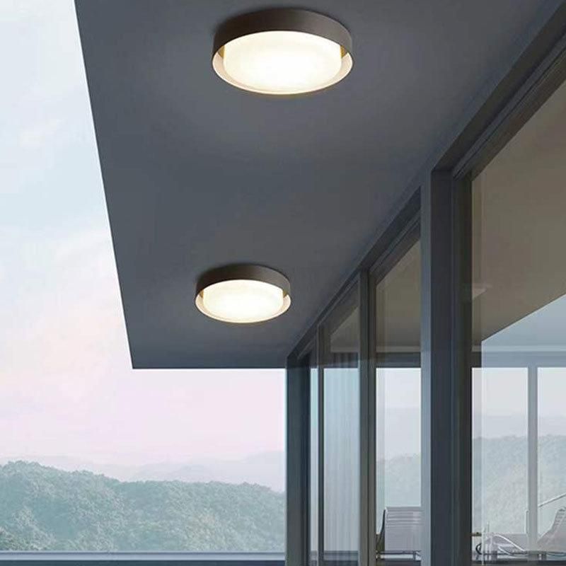 2022 Simple Cross Circular Aisle Background Restaurant Living Room Hotel Decorative LED Wall Lamp