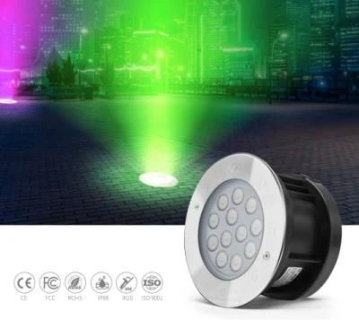 12W 24V IP68 Structure Waterproof Inground Light with IP68 Ik10