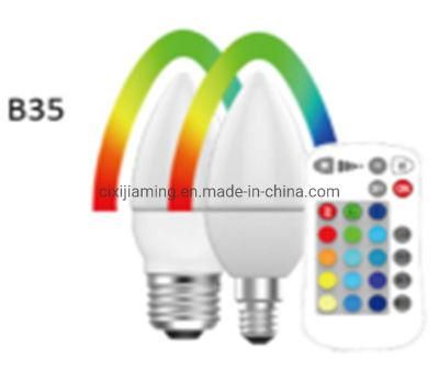 Jm0094A-B35 RGB+2700K Remote Control RGB Lamp LED Bulb