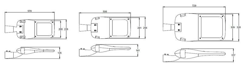 OEM ODM Die Casting Aluminum Outdoor Lighting LED Street Light 80W for Garden Parking Lot Park