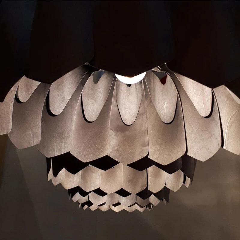 2022 Simple Foldable Large Home Decoration White Origami Paper Lamp Shade Pendant Light