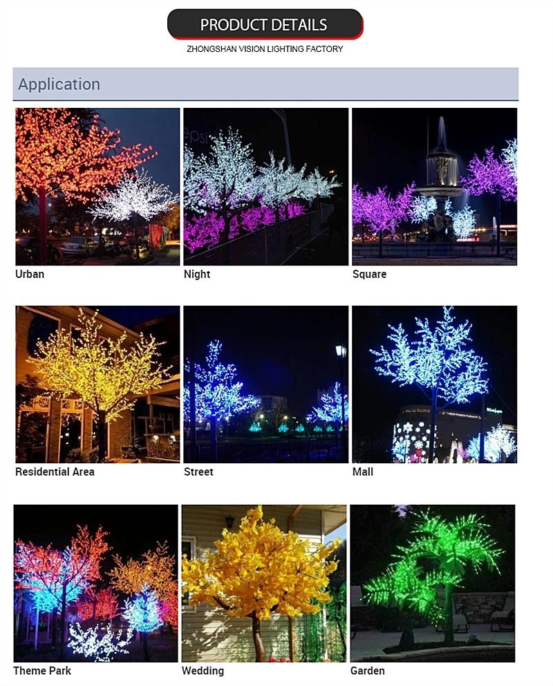 Light up Artificial White Cherry Blossom Light for Garden Decoration