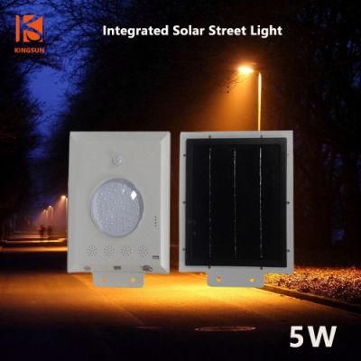 5W High Efficiency Integrated Solar Steet Light with LED Lamp