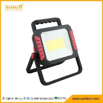 24W Small Portable LED Flood Light with Warning Flashing Camping Floodlight