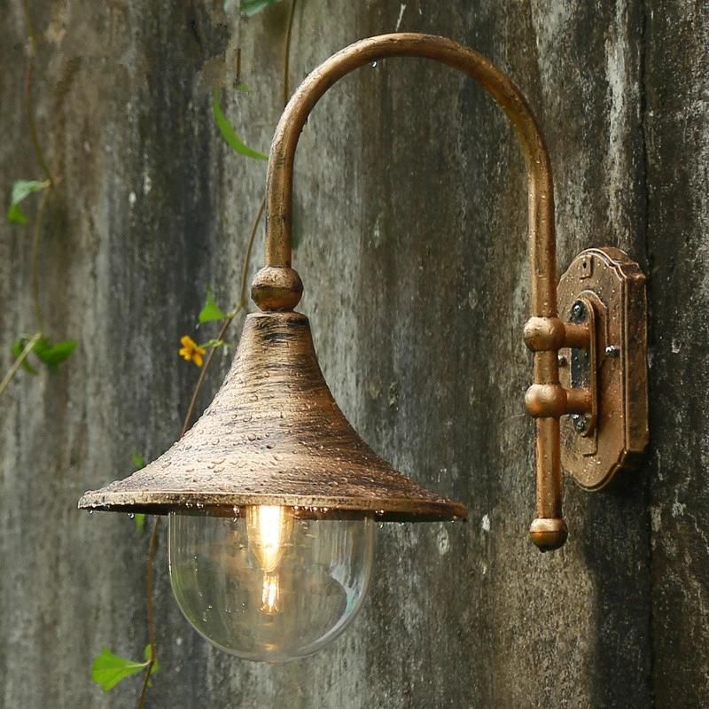 Rustic Waterproof Garden Outdoor Wall Lamp Large Speaker Wall Lamp (WH-HR-58)