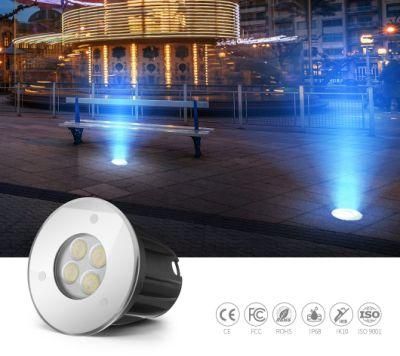 3W 24V Monochromatic LED Underwater Light IP68 Waterproof LED Ground Light with ERP